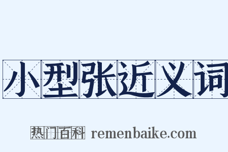 小型张近义词是什么意思的图片